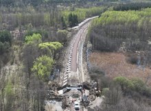 Prace na l. nr 25 na odcinku Sandomierz - Tarnobrzeg, fot. Krzysztof Dzidek (3)