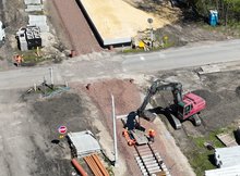 Prace na l. nr 25 na odcinku Tarnobrzeg - Chmielów, fot. Krzysztof Dzidek (2)