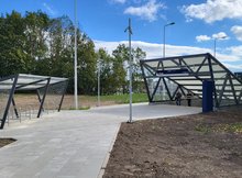 Wejście do tunelu od Zatorza. Stojaki rowerowe_fot. Andrzej Puzewicz