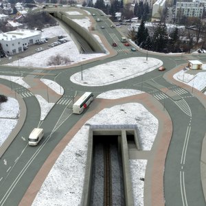 Wizualizacja tunelu w Krośnie o dł. 84 m