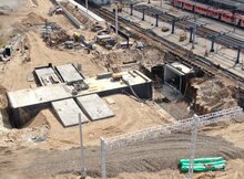 Widok z góry na konstrukcję przejścia podziemnego