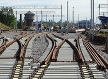 Tory i rozjazdy na wjeździe na stację Olsztyn