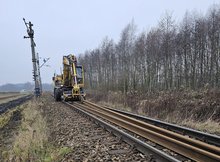 Relokacja szyn na szlaku Sobów - Grębów linii kolejowej nr 74, fot. Paweł Babiarz
