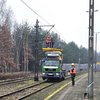Demontaż sieci trakcyjnej w stacji Sobów, fot. Paweł Babiarz (1)
