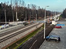 Nowy przystanek kolejowy w Mnichowie, widok z lotu ptaka, fot. Piotr Hamarnik