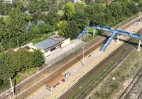 Stacja kolejowa Łączna - widok z góry