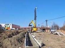 Prace przygotrowawcze w Krośnie przed wykonaniem ścian konstrukcji oporowych, fot. Arkadiusz Herman (1)