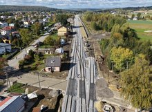 Modernizacja stacji kolejowej Jedlicze, 16.10.2026 r., fot. Łukasz Bryłowski (2)