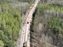 Prace na l. nr 25 na odcinku Tarnobrzeg - Chmielów, fot. Krzysztof Dzidek (3)