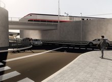 Wizualizacja nowego wiaduktu kolejowego w Suchedniowie IDOM