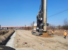 Prace przygotrowawcze w Krośnie przed wykonaniem ścian konstrukcji oporowych, fot. Arkadiusz Herman (2)