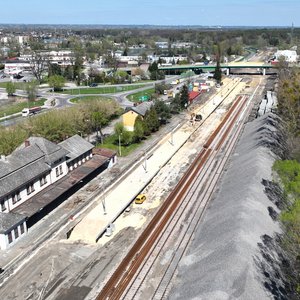 Prace na l. nr 25 na odcinku Sandomierz - Tarnobrzeg, fot. Krzysztof Dzidek (1)
