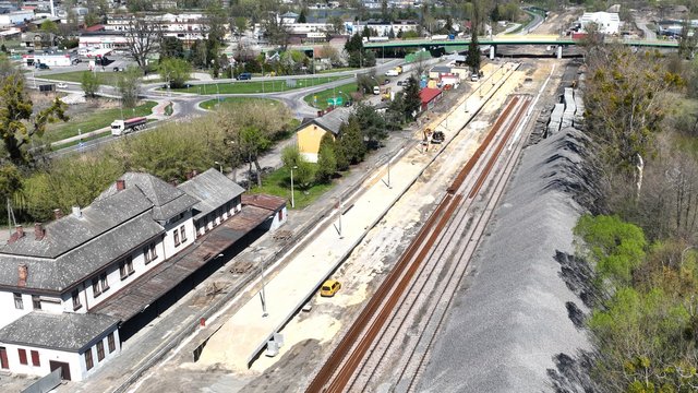 Prace na l. nr 25 na odcinku Sandomierz - Tarnobrzeg, fot. Krzysztof Dzidek (1)