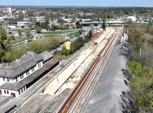 Prace na l. nr 25 na odcinku Sandomierz - Tarnobrzeg, fot. Krzysztof Dzidek (1)