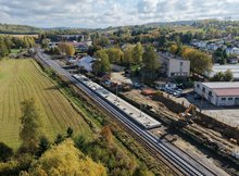 Modernizacja stacji kolejowej Tarnowiec, 16.10.2026 r., fot. Łukasz Bryłowski (2)