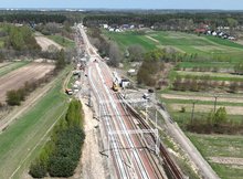 Prace na l. nr 25 na odcinku Tarnobrzeg - Chmielów, fot. Krzysztof Dzidek (1)