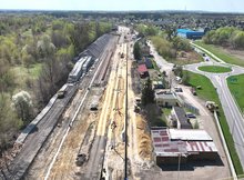 Prace na l. nr 25 na odcinku Sandomierz - Tarnobrzeg, fot. Krzysztof Dzidek (2)