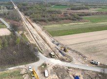 Prace na l. nr 25 na odcinku Sandomierz - Tarnobrzeg, fot. Krzysztof Dzidek (6)