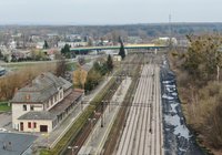 Widok z góry na stację Tarnobrzeg 
