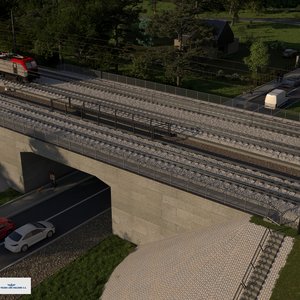 Wizualizacja wiaduktu WI5 w stacji Łączna
