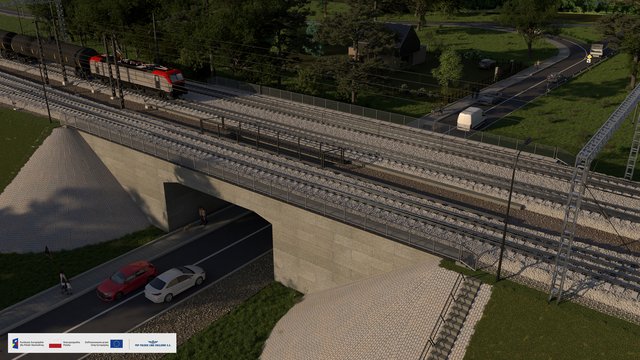 Wizualizacja wiaduktu WI5 w stacji Łączna