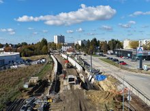 Modernizacja przystanku kolejowego Krosno Miasto, 16.10.2026 r., fot. Łukasz Bryłowski (2)